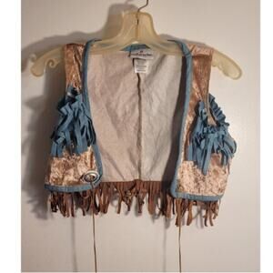 Incharacter 93006A Costumes Cowgirl Vest Velvet Fringe Women Small Sexy Cropped